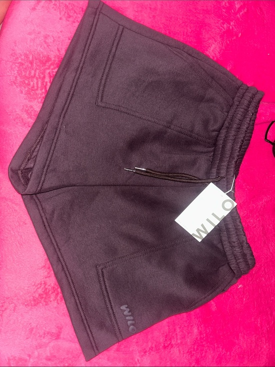 Wilo The Label Pants - Wilo Fleece Jog Shorts in Espresso